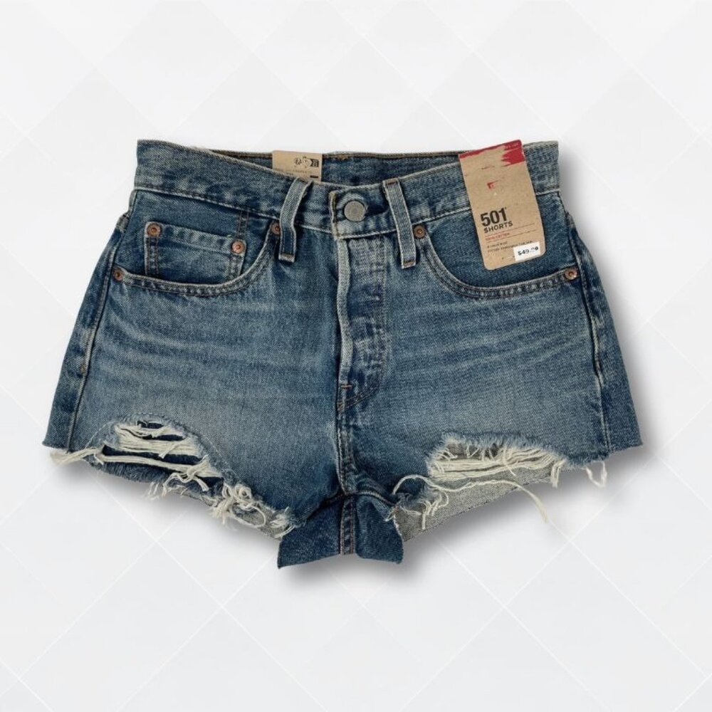 🆕 Levi’s 501 High Rise Denim Shorts – Size 26 – NWT 👖 - WST-100019